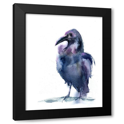 Crow IV Black Modern Wood Framed Art Print by Shefranov, Olga