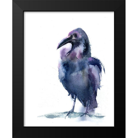 Crow IV Black Modern Wood Framed Art Print by Shefranov, Olga