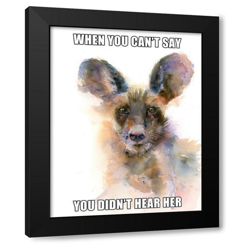 You Didnt Hear Black Modern Wood Framed Art Print by Shefranov, Olga