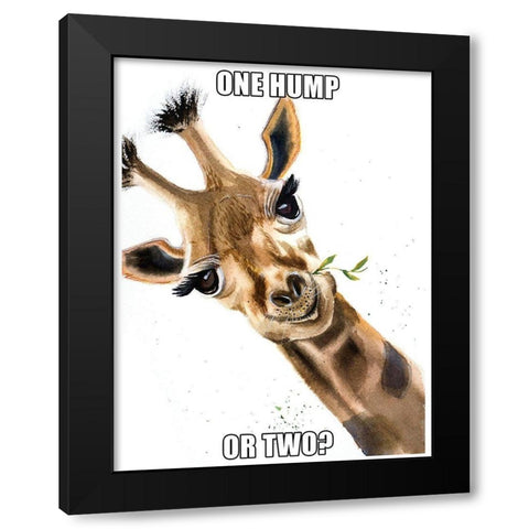 One Hump or Two Black Modern Wood Framed Art Print with Double Matting by Shefranov, Olga