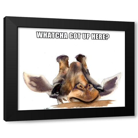 Whatcha Got Up Here? Black Modern Wood Framed Art Print with Double Matting by Shefranov, Olga