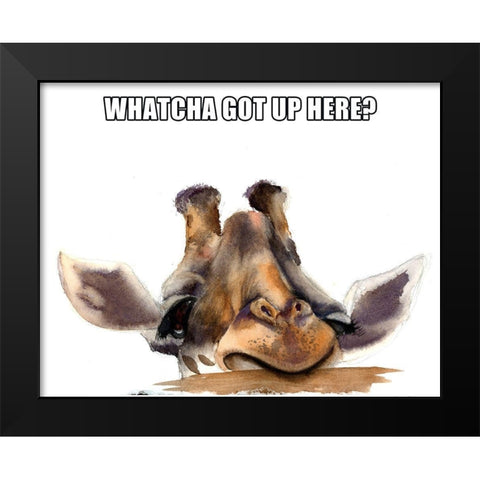 Whatcha Got Up Here? Black Modern Wood Framed Art Print by Shefranov, Olga
