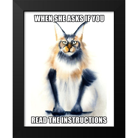 Instructions Black Modern Wood Framed Art Print by Shefranov, Olga