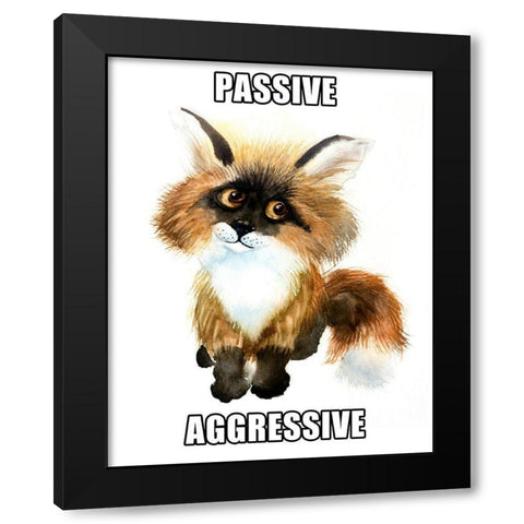 Passive Aggressive Black Modern Wood Framed Art Print with Double Matting by Shefranov, Olga