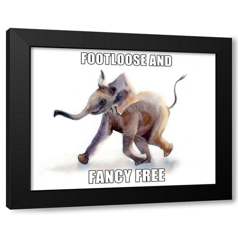 Footloose and Fancy Free Black Modern Wood Framed Art Print with Double Matting by Shefranov, Olga