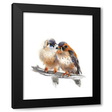 Together Black Modern Wood Framed Art Print with Double Matting by Shefranov, Olga