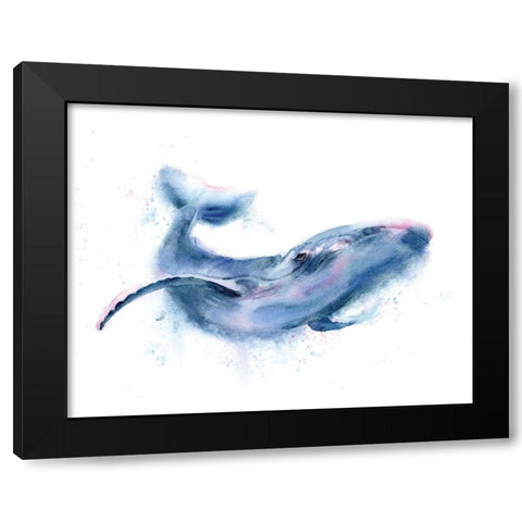 Whale Black Modern Wood Framed Art Print with Double Matting by Shefranov, Olga