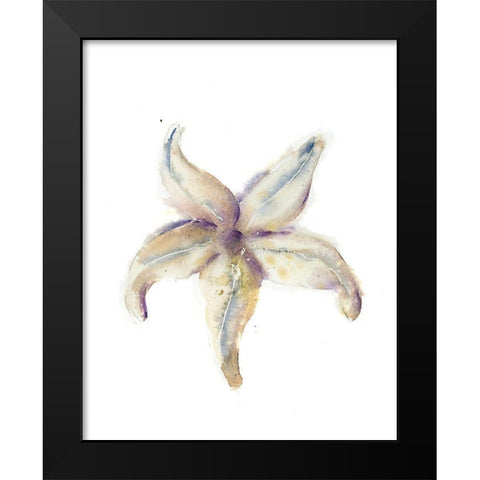 Starfish Black Modern Wood Framed Art Print by Shefranov, Olga