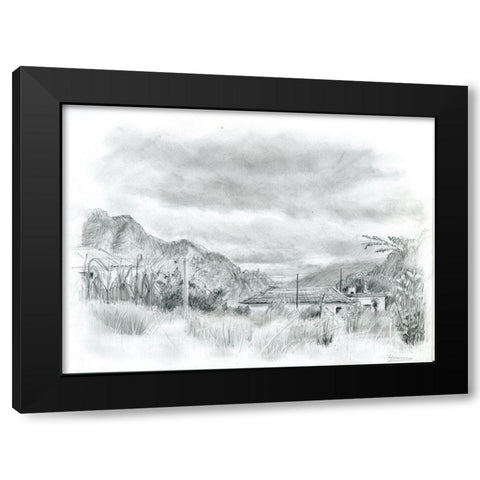 Black and White Landscape Black Modern Wood Framed Art Print by Shefranov, Olga