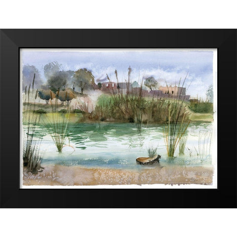 Pond Black Modern Wood Framed Art Print by Shefranov, Olga
