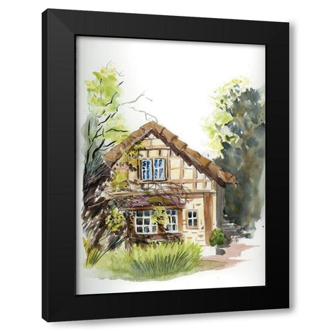 Cottage Black Modern Wood Framed Art Print by Shefranov, Olga