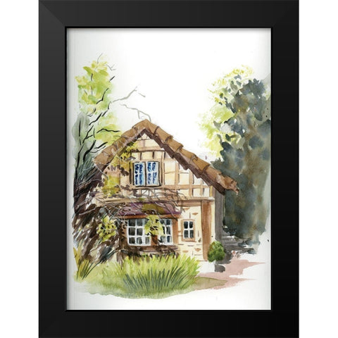 Cottage Black Modern Wood Framed Art Print by Shefranov, Olga