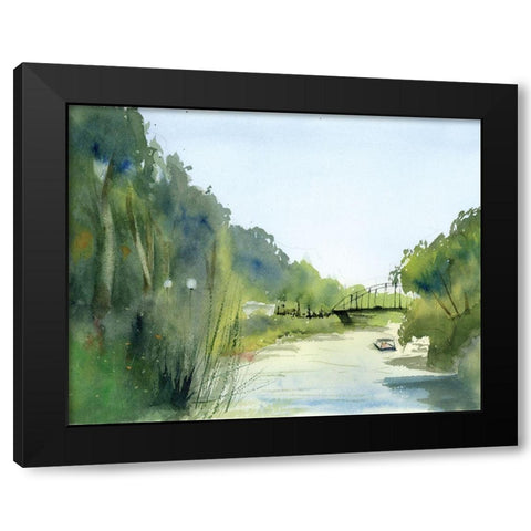 Creek Black Modern Wood Framed Art Print by Shefranov, Olga