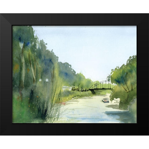 Creek Black Modern Wood Framed Art Print by Shefranov, Olga