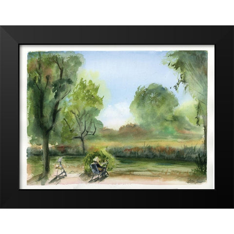 Countryside Black Modern Wood Framed Art Print by Shefranov, Olga