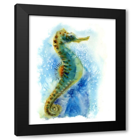 Seahorse I Black Modern Wood Framed Art Print by Shefranov, Olga