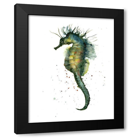 Seahorse II Black Modern Wood Framed Art Print with Double Matting by Shefranov, Olga