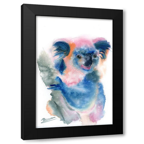 Blue Koala Black Modern Wood Framed Art Print with Double Matting by Shefranov, Olga