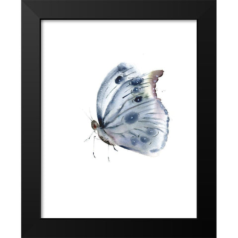 Delicate Wings I Black Modern Wood Framed Art Print by Shefranov, Olga