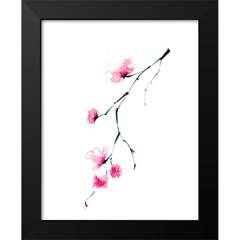Cherry Blossom II Black Modern Wood Framed Art Print by Shefranov, Olga