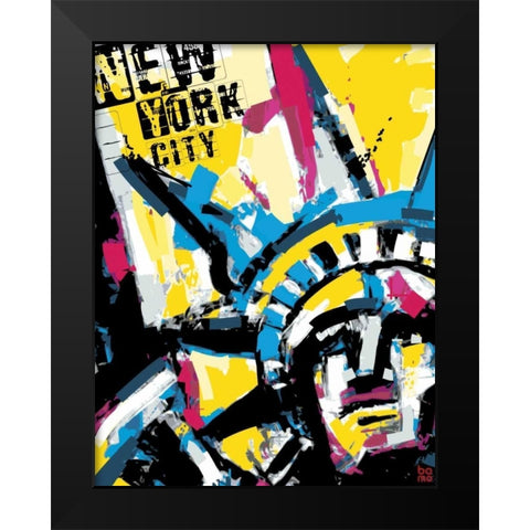 NY1 Black Modern Wood Framed Art Print by BoMo