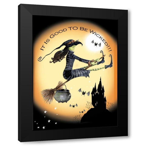 Good to be Wicked Black Modern Wood Framed Art Print with Double Matting by P.S. Art Studios