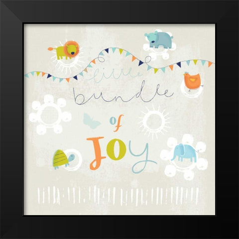 Bundle of Joy Black Modern Wood Framed Art Print by P.S. Art Studios