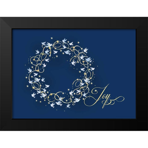 Joy Black Modern Wood Framed Art Print by P.S. Art Studios