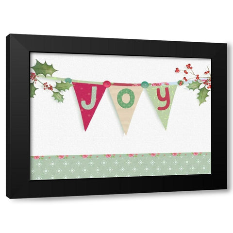 Joy Black Modern Wood Framed Art Print by P.S. Art Studios