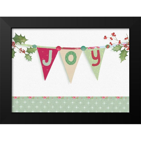 Joy Black Modern Wood Framed Art Print by P.S. Art Studios