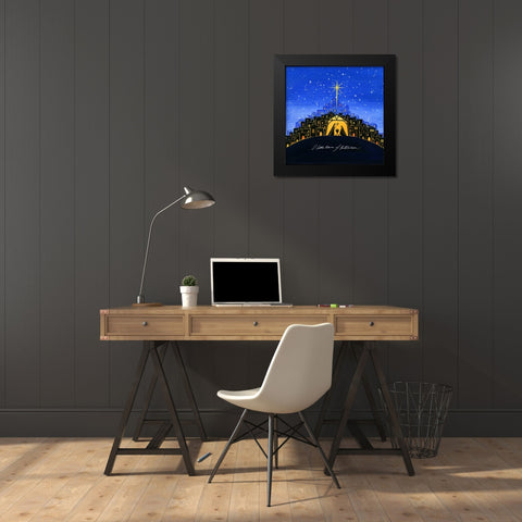 Bethlehem Black Modern Wood Framed Art Print by P.S. Art Studios