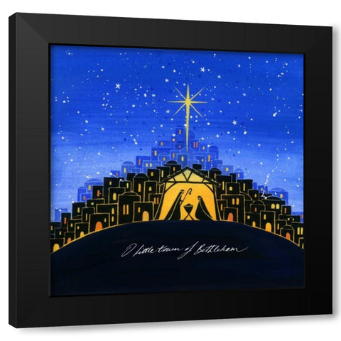 Bethlehem Black Modern Wood Framed Art Print by P.S. Art Studios