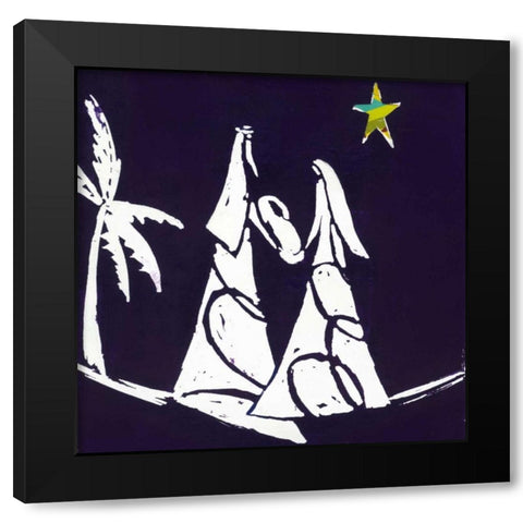 Christ Child Black Modern Wood Framed Art Print by P.S. Art Studios