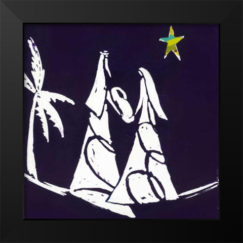 Christ Child Black Modern Wood Framed Art Print by P.S. Art Studios