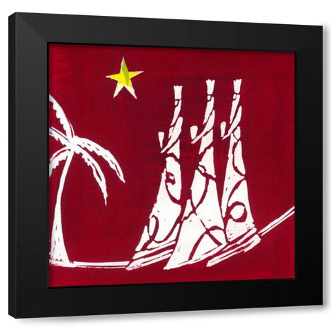 Wisemen Black Modern Wood Framed Art Print by P.S. Art Studios