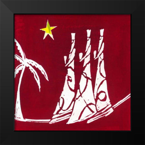 Wisemen Black Modern Wood Framed Art Print by P.S. Art Studios