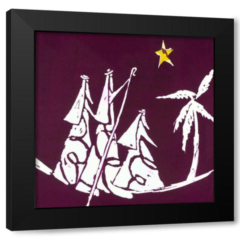 Shepherds Black Modern Wood Framed Art Print by P.S. Art Studios