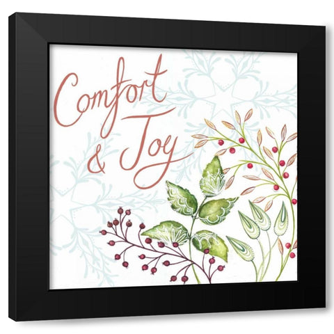 Comfort and Joy Black Modern Wood Framed Art Print by P.S. Art Studios
