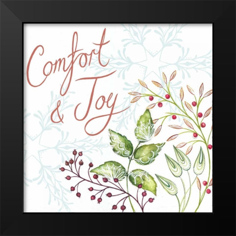 Comfort and Joy Black Modern Wood Framed Art Print by P.S. Art Studios