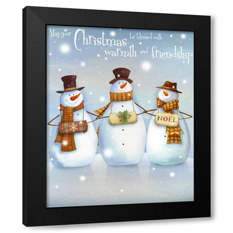 May Your Christmas Black Modern Wood Framed Art Print by P.S. Art Studios