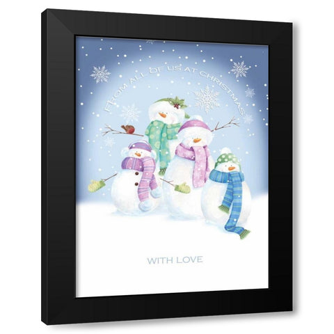 With Love Black Modern Wood Framed Art Print by P.S. Art Studios