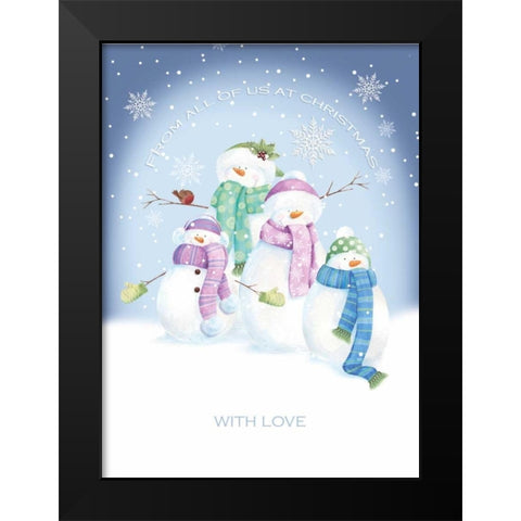 With Love Black Modern Wood Framed Art Print by P.S. Art Studios
