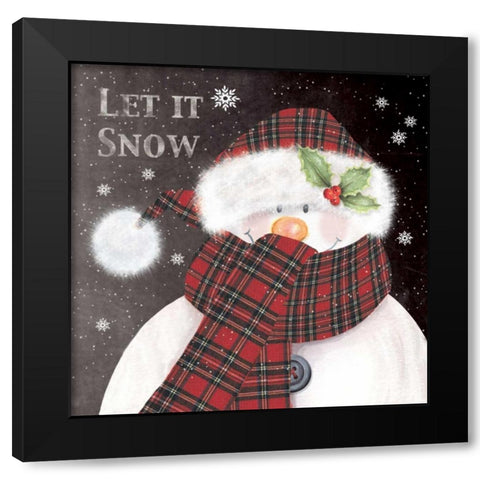 Let It Snow Black Modern Wood Framed Art Print with Double Matting by P.S. Art Studios