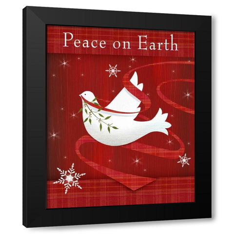 Peace on Earth Black Modern Wood Framed Art Print with Double Matting by P.S. Art Studios