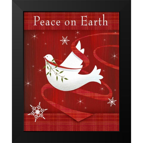 Peace on Earth Black Modern Wood Framed Art Print by P.S. Art Studios