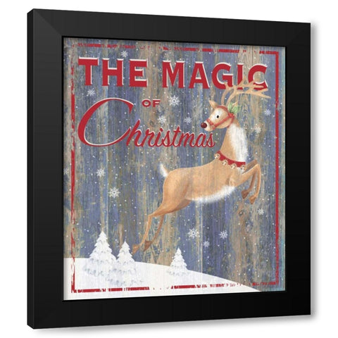Magic of Christmas Black Modern Wood Framed Art Print by P.S. Art Studios