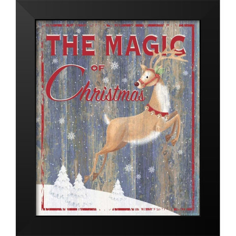 Magic of Christmas Black Modern Wood Framed Art Print by P.S. Art Studios
