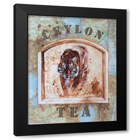 Ceylon Tea Black Modern Wood Framed Art Print with Double Matting by P.S. Art Studios