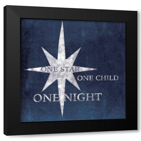 One Star Black Modern Wood Framed Art Print with Double Matting by P.S. Art Studios