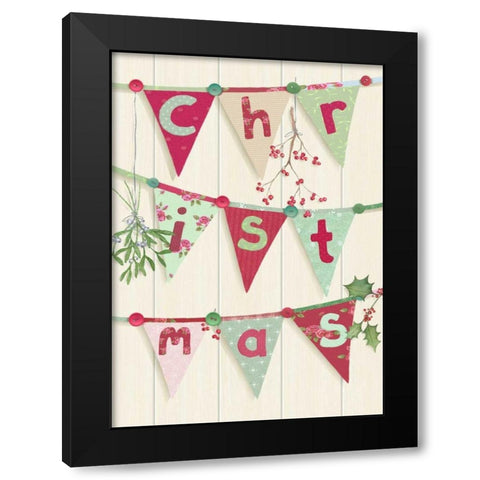 Christmas Black Modern Wood Framed Art Print with Double Matting by P.S. Art Studios